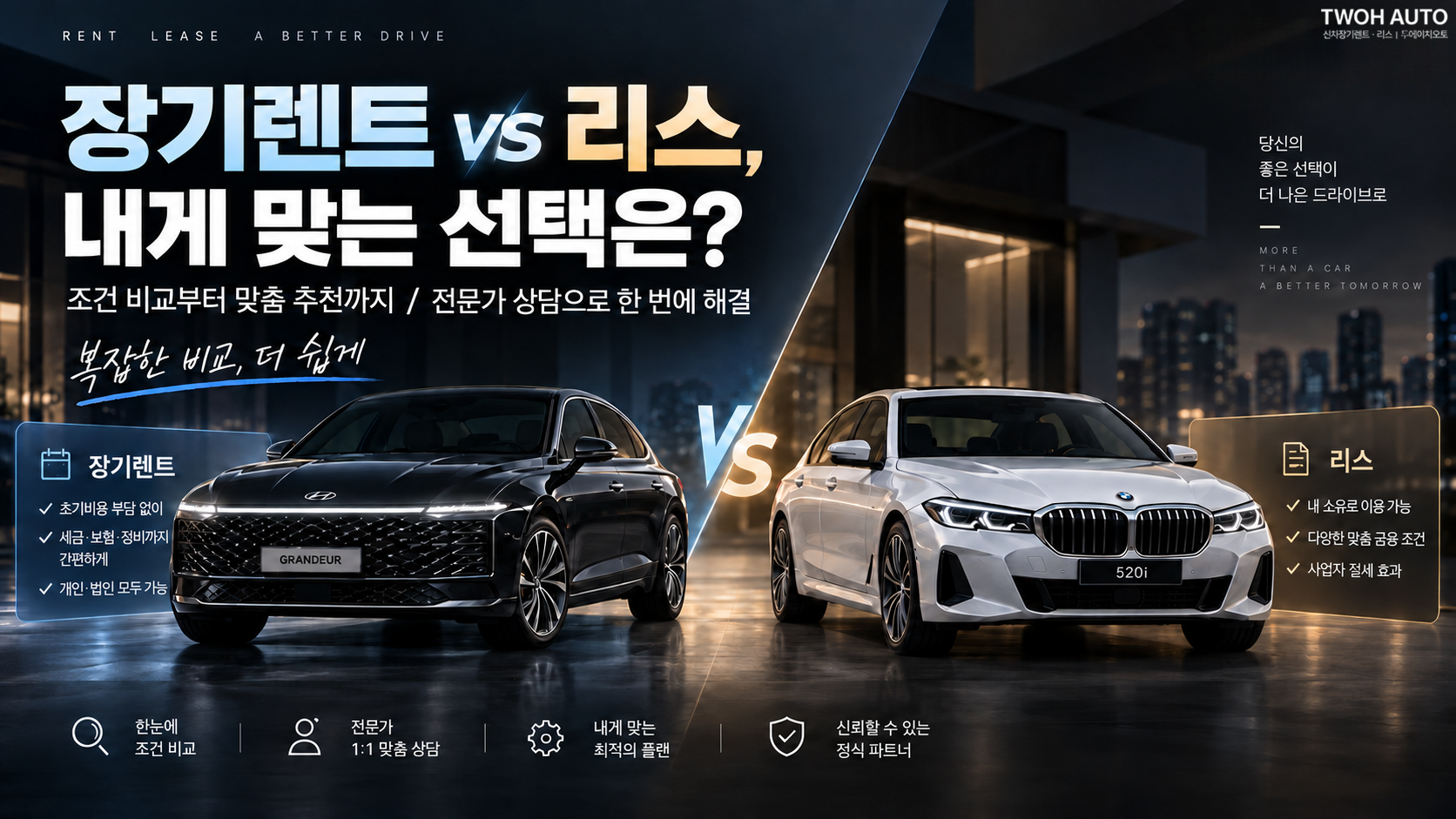 장기렌트와 리스 선택 안내